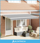 Zamjensko platno za tendu Antracit i bijelo 380 x 195 cm - NOVO