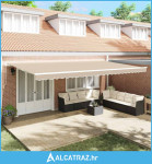 Zamjensko platno za tendu Bež 580 x 295 cm Poliester - NOVO