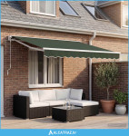 Zamjensko platno za tendu Tamnozelena 581 x 295 cm Poliester - NOVO