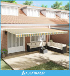 Zamjensko platno za tendu Zelena i žuta 580 x 295 cm Poliester - NOVO