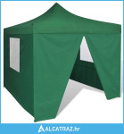 Zeleni sklopivi šator 3 x 3 m s 4 zida - NOVO