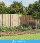Žičana ograda s prirubnicom srebrna 1 x 25 m - NOVO