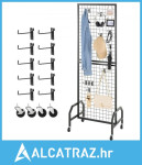Zidna ploča s rešetkastim pločama, 600 x 1640 mm, stalak za izlaganje