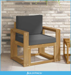 2 Komad Set vanjskih sofa Poliester Bijela i Antracit - NOVO