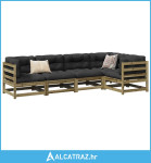 5-dijelni set vrtnih sofa od impregnirane borovine - NOVO