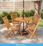 5-dijelni sklopivi vrtni bistro set Prirodna - NOVO
