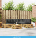 5 Komad Set vanjskih sofa Poliester Bijela - NOVO