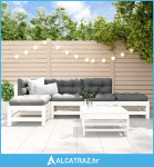 6-dijelna vrtna garnitura bijela od masivne borovine - NOVO