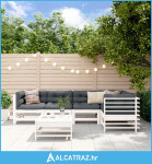 6-dijelna vrtna garnitura bijela od masivne borovine - NOVO