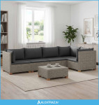 6 kom. Ratan Lounge Set s Jastucima GENDT Prirodni ratan - NOVO