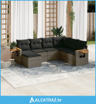 7-dijelni set vrtnih sofa sivi od poliratana - NOVO