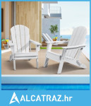 Adirondack stolica plastična, set od 2, prijenosna sklopiva stolica za