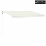 Električna tenda s LED svjetlima i senzorom 4 x 3 m Krem - 4 x 3 m Bij