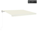 Električna tenda s LED svjetlima i senzorom 4,5 x 3,5 m Krem - 4,5 x 3