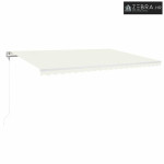 Električna tenda s LED svjetlima i senzorom 5 x 3,5 m Krem - 5 x 3,5 m
