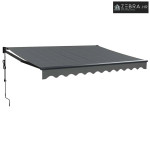 Electric Awning 3,5 x 2,5 m Antracit 100% Polyester - 3,5 x 2,5 m Antr