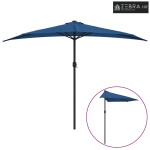 Balkonski suncobran plavi 300 x 155 x 223 cm polukružni - Tamno plava