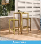 Barski stol 60 x 60 x 110 cm od impregnirane borovine - NOVO