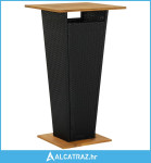 Barski stol crni 60x60x110 cm poliratan i masivno drvo bagrema - NOVO