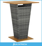 Barski stol sivi 80x80x110 cm poliratan i masivno drvo bagrema - NOVO