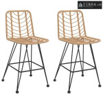 Barski stolci 2 kom 45 x 56 x 103,5 cm od PE ratana i čelika