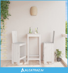 Barski stolci 2 kom bijeli 40 x 42 x 120 cm od masivne borovine - NOVO