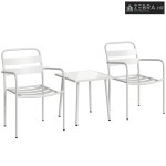 Bistro set, metalni vrtni namještaj od 3 dijela s 2 vrtne stolice, sta