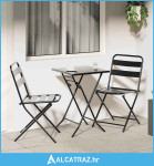 Bistro set za vrt 3 pcs Antracit Čelik - NOVO