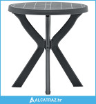 Bistro stol antracit Ø 70 cm plastični - NOVO