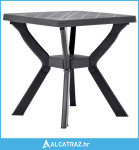 Bistro stol antracit 70 x 70 x 72 cm plastični - NOVO