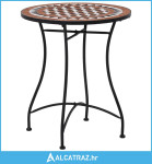 Bistro stolić s mozaikom smeđi 60 cm keramički - NOVO