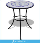 Bistro stolić plavo-bijeli 60 cm s mozaikom - NOVO