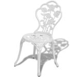 Bistro stolice 2 kom lijevani aluminijum bijeli - NOVO