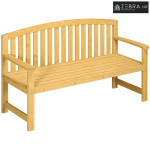 Drvena vrtna klupa za 2 osobe s naslonom, nosivost 240 kg, 140x50x85 c
