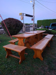 Drvene klupe i stolovi ručni rad - HRASTOVINA