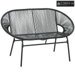 Fotelja od ratana, fotelja za opuštanje u boho stilu, 132 cm x 72 cm x