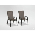 Garden line set od 2 smeđe vrtne stolice 54x72x96 cm – udobne i izdržl