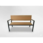 Garden line vrtna klupa 118x54x77 cm smeđa – praktična i elegantna za