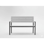 Garden line vrtna klupa siva 118x54x77 cm – čvrsta i moderna za vanjsk