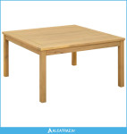 Kava Stol Svijetla akacija 85 x 85 x 45 cm Čvrsto drvo akacije - NOVO