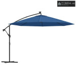 Konzolni vrtni suncobran s LED svjetlima 350 cm azurnoplavi - Azurnopl