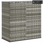 Kutija za vrtne jastuke od PE ratana 100 x 49 x 103,5 cm siva - Siva 1