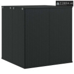 Kutija za vrtne jastuke od PE ratana 100 x 97,5 x 104 cm crna - Crna 1