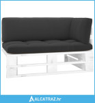 Kutna vrtna sofa od paleta od bijelo impregnirane borovine - NOVO