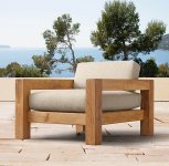 Masivna fotelja za vrt pogona za ugostiteljske objekte 70x60cm