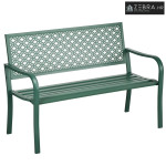 Metalna vrtna klupa, za 2 osobe, otporna na vremenske uvjete, 127 cm x