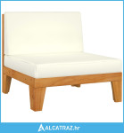 Modularna srednja sofa i krem bijeli jastuci od bagremovog drva - NOVO