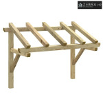 Nadstrešnica za vrata 150 x 100 x 100 cm od masivne borovine - 150 x 1