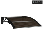 Nadstrešnica za vrata Crna 100x75 cm Polikarbonat - Crna 100 x 75 cm s