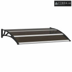Nadstrešnica za vrata crna 120 x 75 cm PC